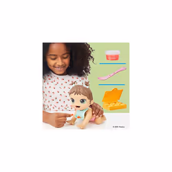 Baby Alive Lil Snacks Doll, Eats and Poops, Snack-Themed 8-Inch Baby Doll, Snack Box Mold, Toy for Kids Ages 3 and Up, Brown Hair