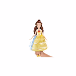 Disney Princess Spin and Switch Belle, Quick Change Fashion Doll, Toy for Girls 3 Years and Up