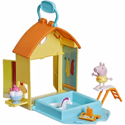 Peppa Pig Peppa's Adventures Peppa's Swimming Pool Fun Playset Preschool Toy, Includes 1 Figure and 4 Accessories