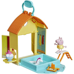 Peppa Pig Peppa's Adventures Peppa's Swimming Pool Fun Playset Preschool Toy, Includes 1 Figure and 4 Accessories