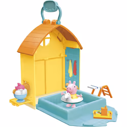 Peppa Pig Peppa's Adventures Peppa's Swimming Pool Fun Playset Preschool Toy, Includes 1 Figure and 4 Accessories