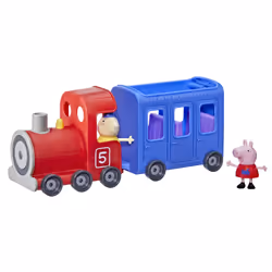 Peppa Pig Peppa’s Adventures Miss Rabbit’s Train Detachable Preschool Toy: 2 Figures, Rolling Wheels, for Ages 3 and Up, Trai ...