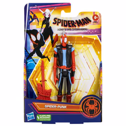 Marvel Spider-Man : Across the Spider-Verse Spider-Punk Toy, 6-Inch-Scale Action Figure with Accessory, Toy for Kids Ages 4 and Up