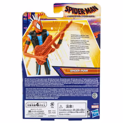 Marvel Spider-Man : Across the Spider-Verse Spider-Punk Toy, 6-Inch-Scale Action Figure with Accessory, Toy for Kids Ages 4 and Up