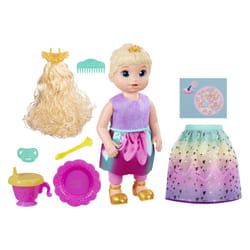 Baby Alive Big Princess Ellie Doll 18 Inch (45cm) Baby Growing Princess Talking in English/Spanish Doll for Ages 3 and Up with 9 Accessories, Hair Co