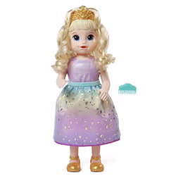 Baby Alive Big Princess Ellie Doll 18 Inch (45cm) Baby Growing Princess Talking in English/Spanish Doll for Ages 3 and Up with 9 Accessories, Hair Co
