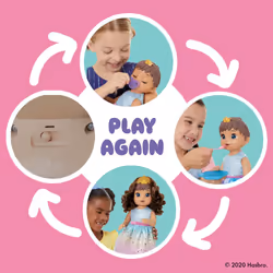 Baby Alive Princess Ellie Grows Up! Brown Hair, Interactive Doll with Accessories, Toys for 3+ Years Old Girls and Boys, 18-Inch
