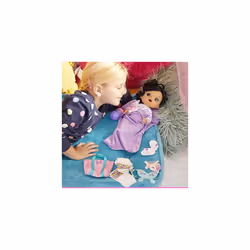 Bunny Sleepover Baby Doll, Bedtime-Themed 12-Inch Dolls, Sleeping Bag & Bunny-Themed Doll Accessories, Toys for 3 Year Old Girls and Boys and Up,