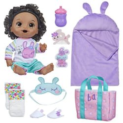 Baby Alive Bunny Sleepover Baby Doll  Bedtime-Themed 12-Inch Dolls  Sleeping Bag & Bunny-Themed Doll Accessories  Toys for 3 Year Old Girls and Boys a