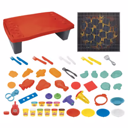 Kitchen Creations Big Grillin' Playset 40-Piece BBQ Toy with Non-Toxic Drizzle and 10 Colours