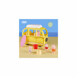 Peppa's Adventures Beach Campervan, Preschool Toy, 10 Pieces, Working Wheels, 3 Years and Above, Multicolored (F3632FF2)