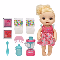 Baby Alive Magical Mixer Baby Doll, Strawberry Shake, Doll with Toy Bl