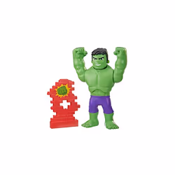 Marvel Spidey and His Amazing Friends Power Smash Hulk Preschool Toy, Face-Changing 10-inch Hulk Action Figure, Ages 3+