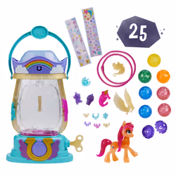 My Little Pony : A New Generation Movie Sparkle Reveal Lantern Sunny Starscout - Light Up Toy with 25 Pieces, Surprises