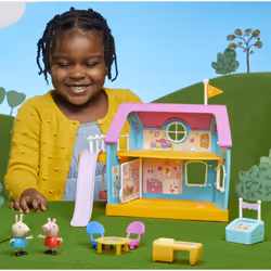 Peppa Pig Peppa’s Club Peppa’s Kids-Only Clubhouse Preschool Toy; Sound Effects; 2 Figures, 7 Accessories; Ages 3 and Up