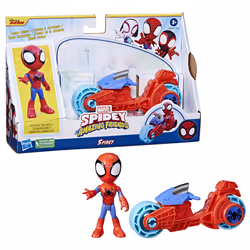 Marvel Spidey and His Amazing Friends, Spidey Action Figure & Toy Motorcycle, Kids 3 and Up