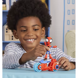 Marvel Spidey and His Amazing Friends, Spidey Action Figure & Toy Motorcycle, Kids 3 and Up - Additional view 6