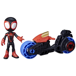 Marvel Spidey and His Amazing Friends, Miles Morales Action Figure & Toy Motorcycle, Kids 3 and Up