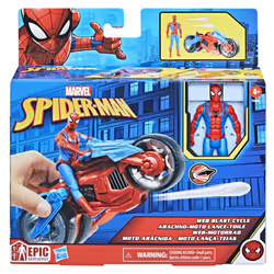 Marvel Spider-Man Spider-Man Web Blast Cycle Kids Playset with Poseable Spider-Man Action Figure - Additional view 5