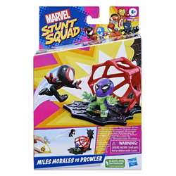 Marvel Stunt Squad Miles Morales vs. Prowler Toy Playset  1.5-Inch Super Hero Action Figures  Ages 4 and Up