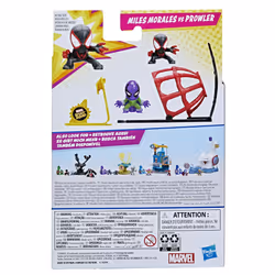 Marvel Stunt Squad Miles Morales vs. Prowler Toy Playset  1.5-Inch Super Hero Action Figures  Ages 4 and Up