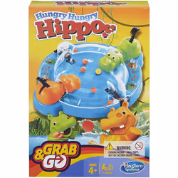Hasbro Gaming Elefun and Friends Hungry Hippos Grab/Go Game
