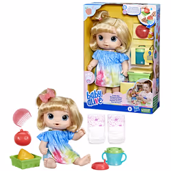 Baby Alive Fruity Sips Doll, Apple, Blonde Hair