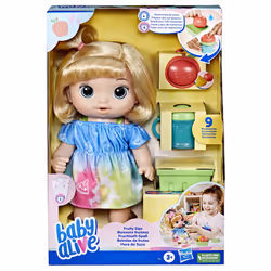Baby Alive Fruity Sips Doll, Apple, Blonde Hair