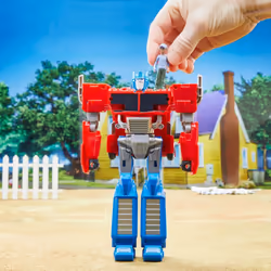 Transformers EarthSpark Spin Changer Optimus Prime with Robby Malto Figure