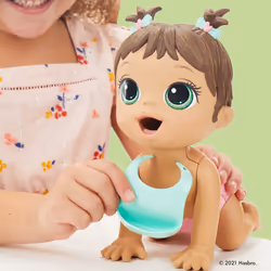 Baby Alive Lil Snacks Doll  Eats and Poops  Snack-Themed 8-Inch Baby Doll  Snack Box Mold  Toy for Kids Ages 3 and Up  Brown Hair