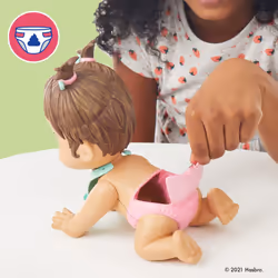 Baby Alive Lil Snacks Doll  Eats and Poops  Snack-Themed 8-Inch Baby Doll  Snack Box Mold  Toy for Kids Ages 3 and Up  Brown Hair