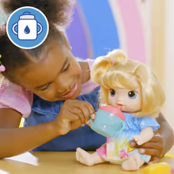 Baby Alive Fruity Sips Doll  Apple  Toys for 3 Year Old Girls  12-inch