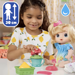 Baby Alive Fruity Sips Doll  Apple  Toys for 3 Year Old Girls  12-inch