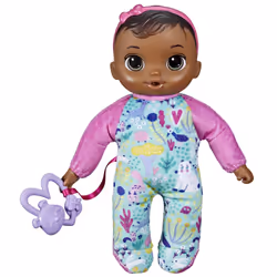 Baby Alive Soft n Cute Doll  Brown Hair  11-Inch First Baby Dolls  Washable Soft Toys for Toddlers  for Kids  18 Months+