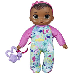 Baby Alive Soft n Cute Doll  Brown Hair  11-Inch First Baby Dolls  Washable Soft Toys for Toddlers  for Kids  18 Months+