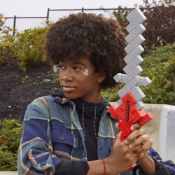 Minecraft Heartstealer Sword, 4 Nerf Elite Foam Darts, Foam Blade, Dart Blaster