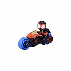 Spidey and His Amazing Friends, Miles Morales: Spider-Man Action Figure, Toy Motorcycle, Toys for 3-Year-Olds
