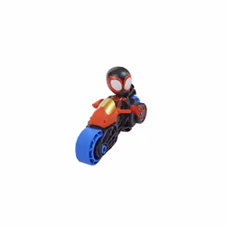 Spidey and His Amazing Friends, Miles Morales: Spider-Man Action Figure, Toy Motorcycle, Toys for 3-Year-Olds
