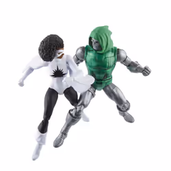 Marvel Avengers Marvel Legends Series Captain Marvel vs. Doctor Doom, Avengers 60th Anniversary Collectible 6 Inch Action Fig ...