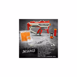 Pro Gelfire Mythic Blaster, 1,600 Gelfire Rounds, Hopper, Rechargeable Battery, Eyewear