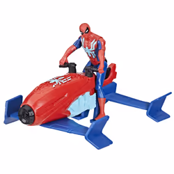 Marvel Spider-Man Epic Hero Series Web Splashers Spider-Man Hydro Jet Blast, 4-Inch Action Figure and Vehicle Playset, Super  ...