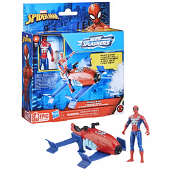 Marvel Spider-Man Epic Hero Series Web Splashers Spider-Man Hydro Jet Blast, 4-Inch Action Figure and Vehicle Playset, Super Hero Toys for Kids 4 and Up