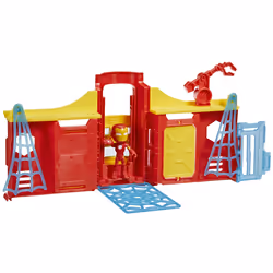 Marvel Spidey and His Amazing Friends Stark Tower Playset, Includes 4-Inch Iron Man Action Figure, Super Hero Toys for Kids 3 and Up