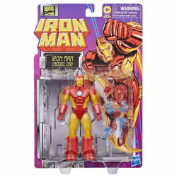 Marvel Legends Series Iron Man Model 09  Iron Man Comics Collectible 6-Inch Action Figure  Retro-Inspired Blister Card
