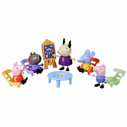 Hasbro Peppa Pig Playgroup Playset with 5 Figures and 6 Accessories, Preschool Toys for 3 Year Old Girls and Boys and Up, Sch ...