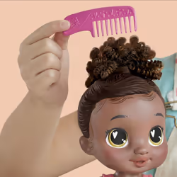 Baby Alive Shampoo Snuggle Berry Boo Black Hair 11 Inch Water Baby Doll Playset  Toys for 3 Year Old Girls & Boys & Up