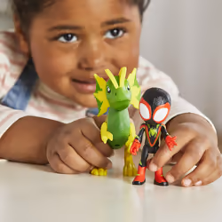Marvel Spidey and His Amazing Friends Dino-Webs, Miles "Spin" Morales & 's Electrosaurus Action Figures, Super Hero Toys for Kids Ages 3 and Up - Additional view 5