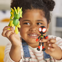 Marvel Spidey and His Amazing Friends Dino-Webs, Miles "Spin" Morales & 's Electrosaurus Action Figures, Super Hero Toys for Kids Ages 3 and Up - Additional view 6