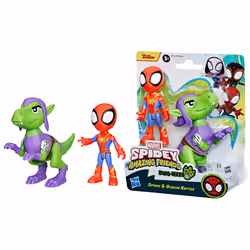 Marvel Spidey and His Amazing Friends Dino-Webs, Spidey and Goblin Raptor Action Figures Set, Super Hero Toys for Boys and Girls Ages 3 and Up - Additional view 2