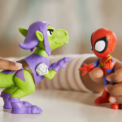 Marvel Spidey and His Amazing Friends Dino-Webs, Spidey and Goblin Raptor Action Figures Set, Super Hero Toys for Boys and Girls Ages 3 and Up - Additional view 6